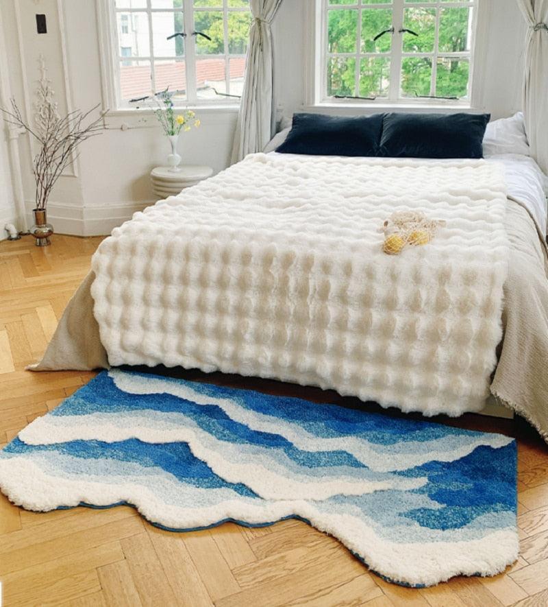 Maritimer Teppich mit Wellen - Image 3