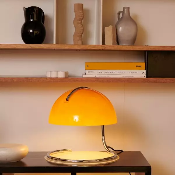 Postmoderne Tischleuchte aus Metall & Glas - Image 11