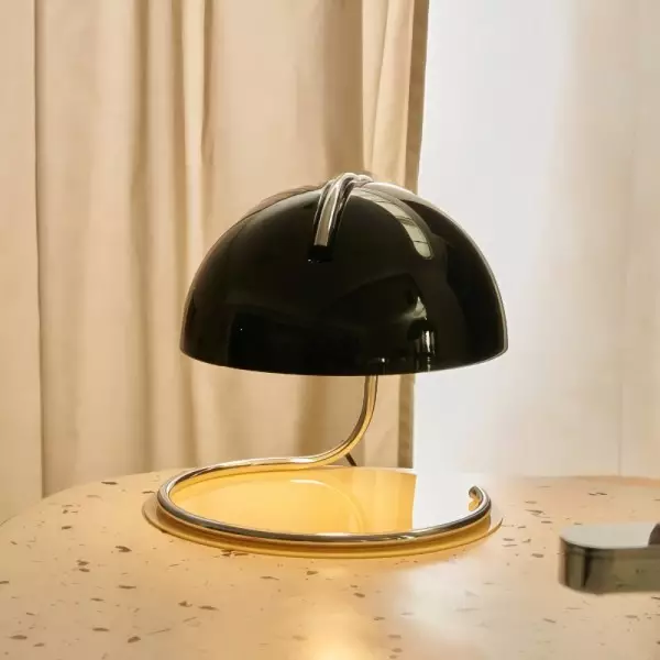 Postmoderne Tischleuchte aus Metall & Glas - Image 9