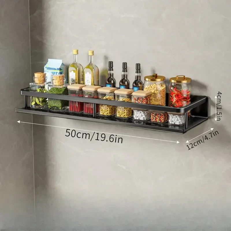 Küchen-Organizer Regal mit Haken – Modernes Design in Schwarz - Image 11