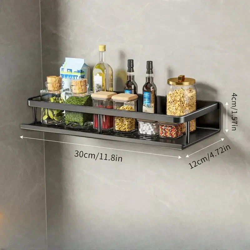Küchen-Organizer Regal mit Haken – Modernes Design in Schwarz - Image 7