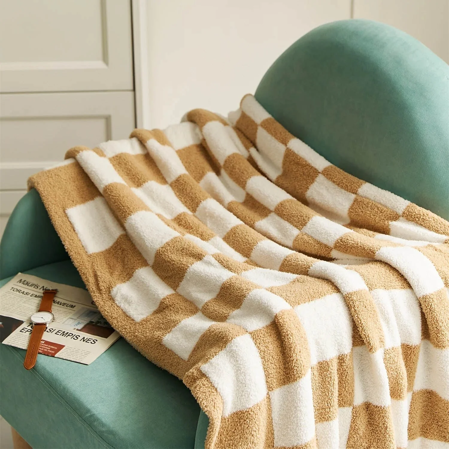 Stilvolle Plaid-Decke mit Karomuster - Image 3