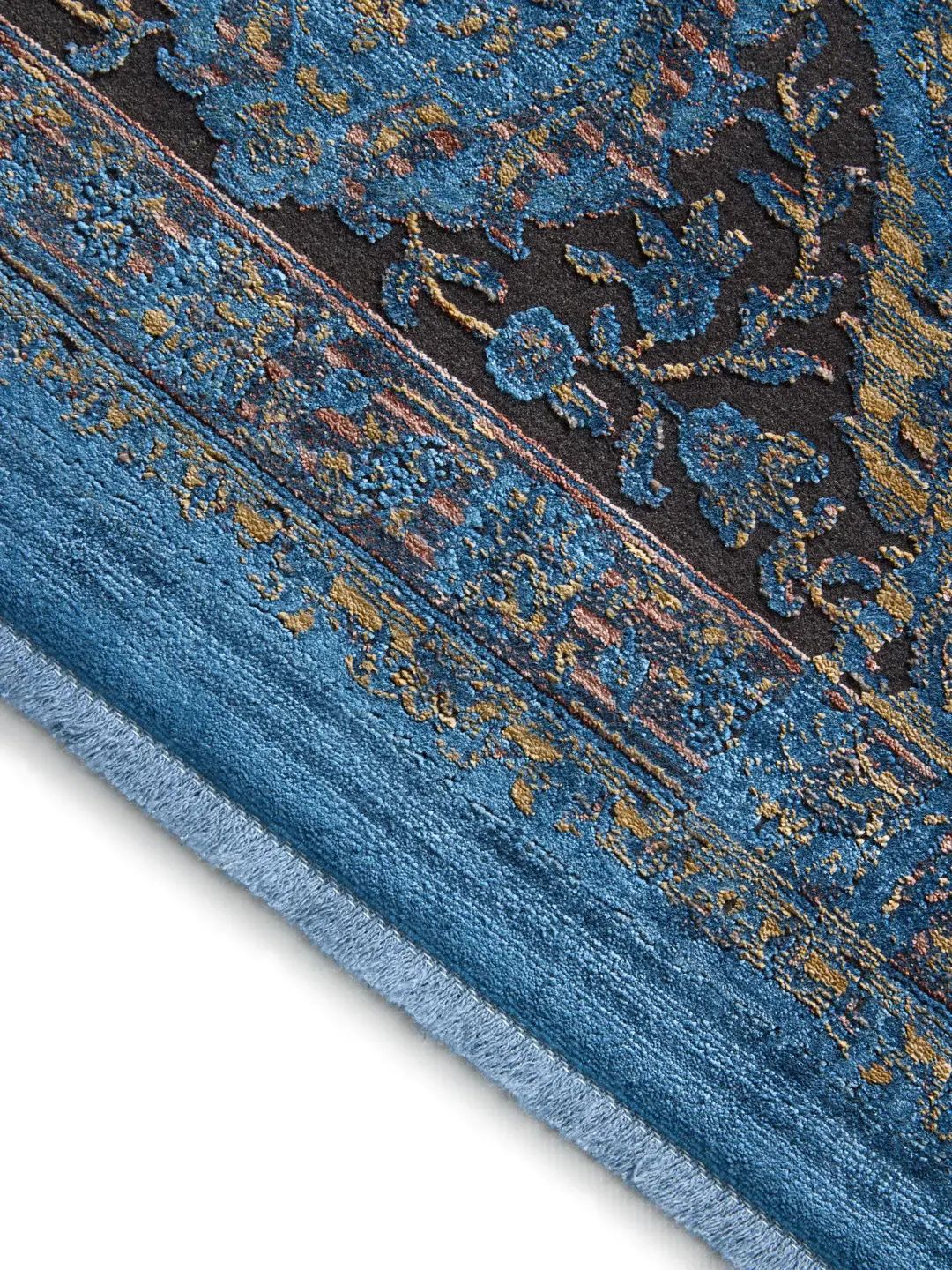 Blauer Vintage Teppich Wohnzimmer - Image 11