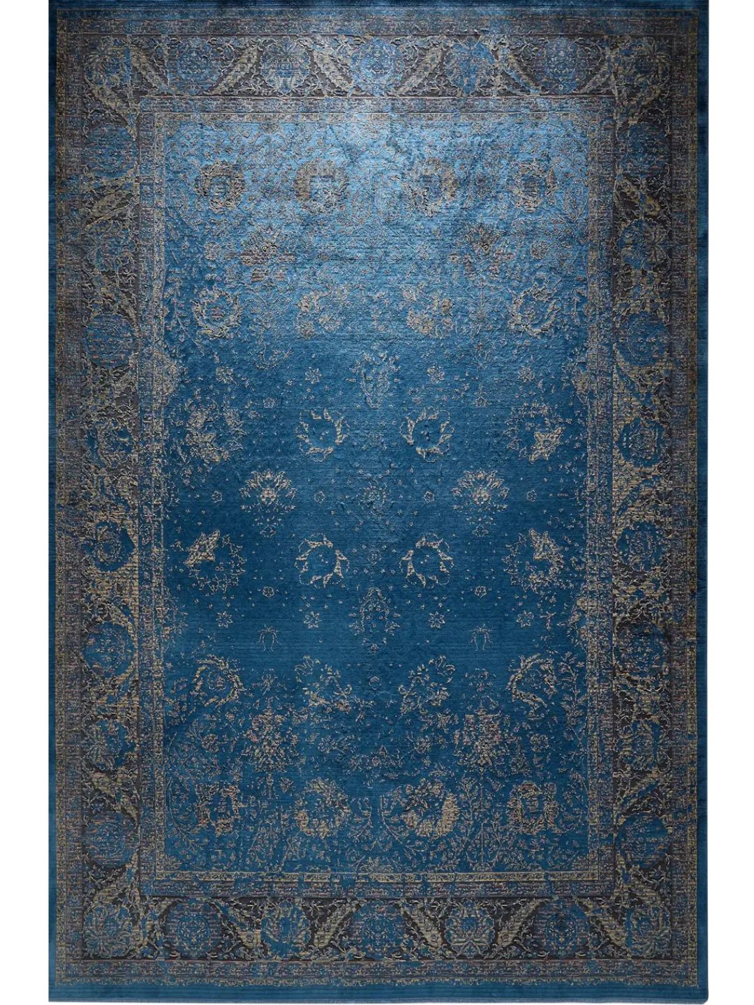 Blauer Vintage Teppich Wohnzimmer - Image 7