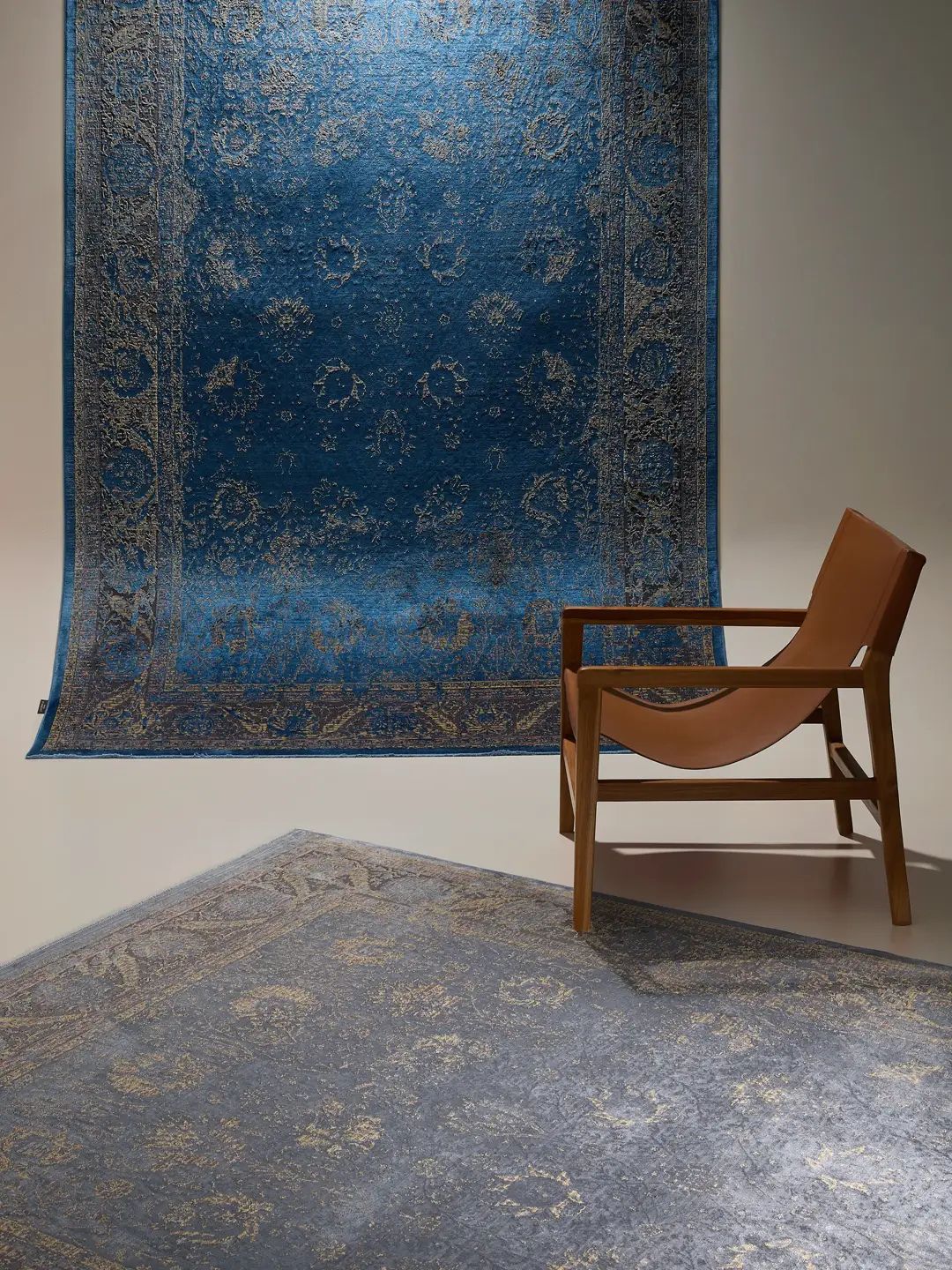 Blauer Vintage Teppich Wohnzimmer - Image 8
