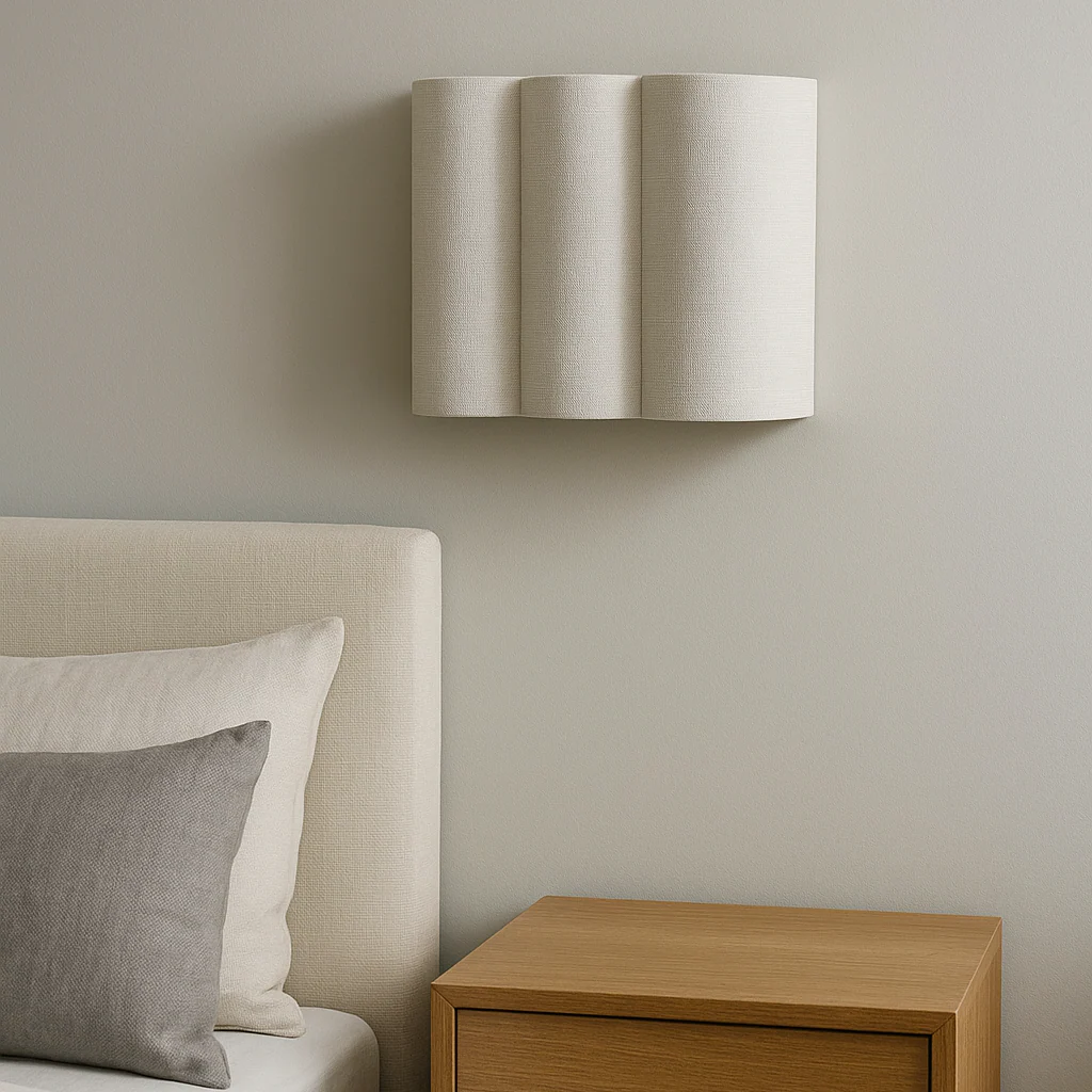 Wandleuchte mit gewelltem Leinenmuster - Image 2