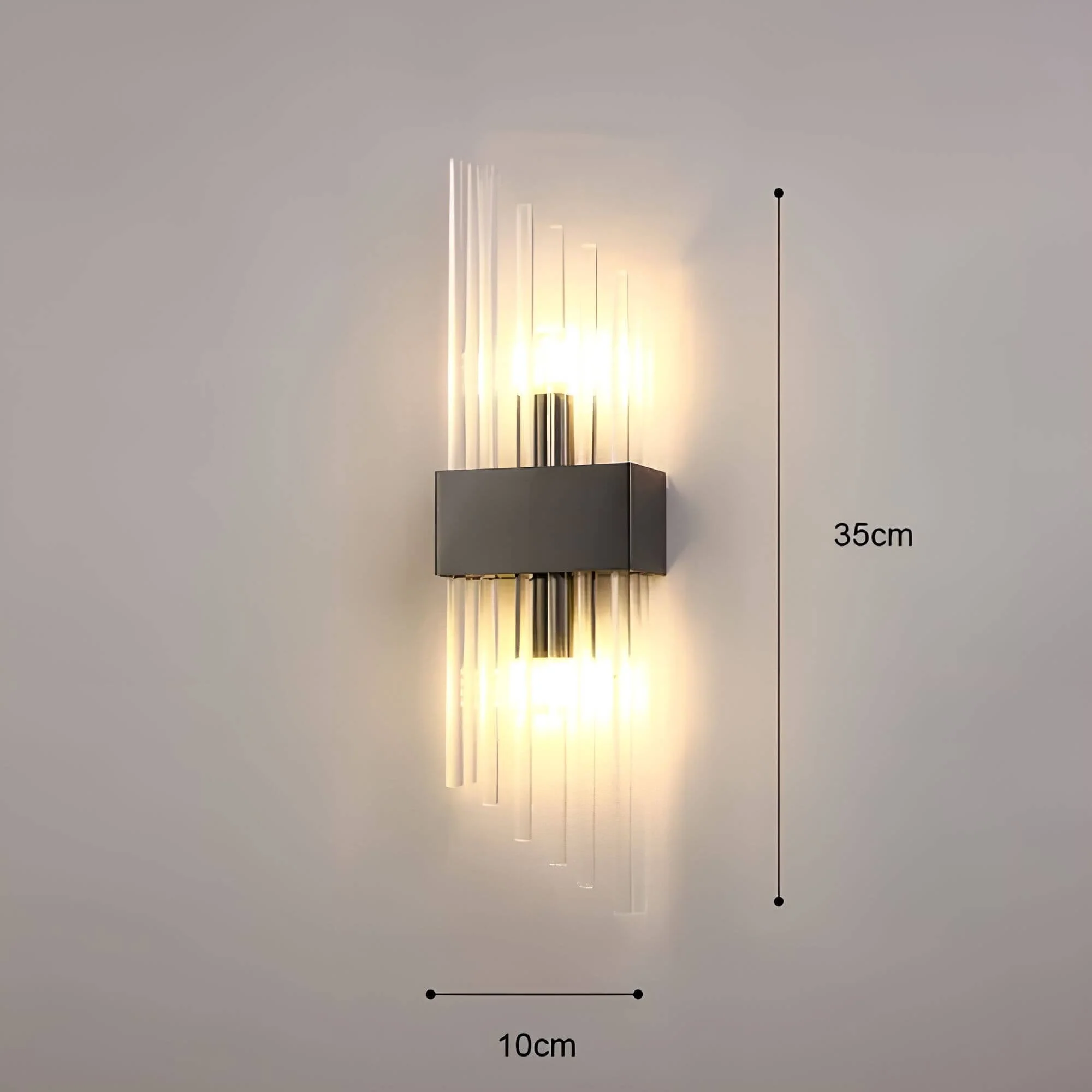 Wandleuchte mit funkelnden Kristallen - Image 3