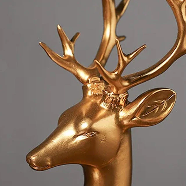 Dekoratives Weinregal mit Hirschmotiv – In edlem Gold-Finish - Image 5