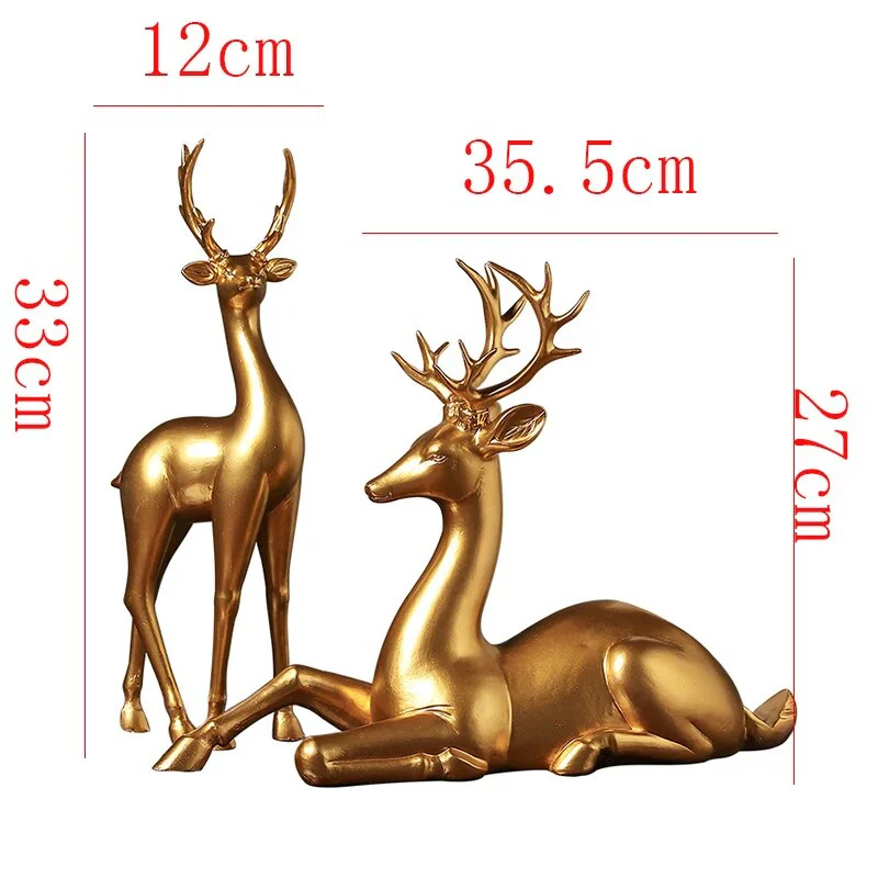 Dekoratives Weinregal mit Hirschmotiv – In edlem Gold-Finish - Image 7