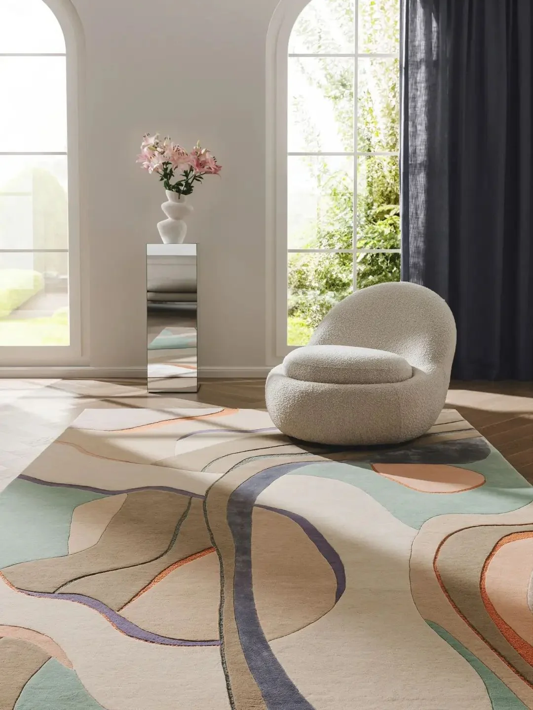 Multicolor Wollteppich Modern Design - Image 3