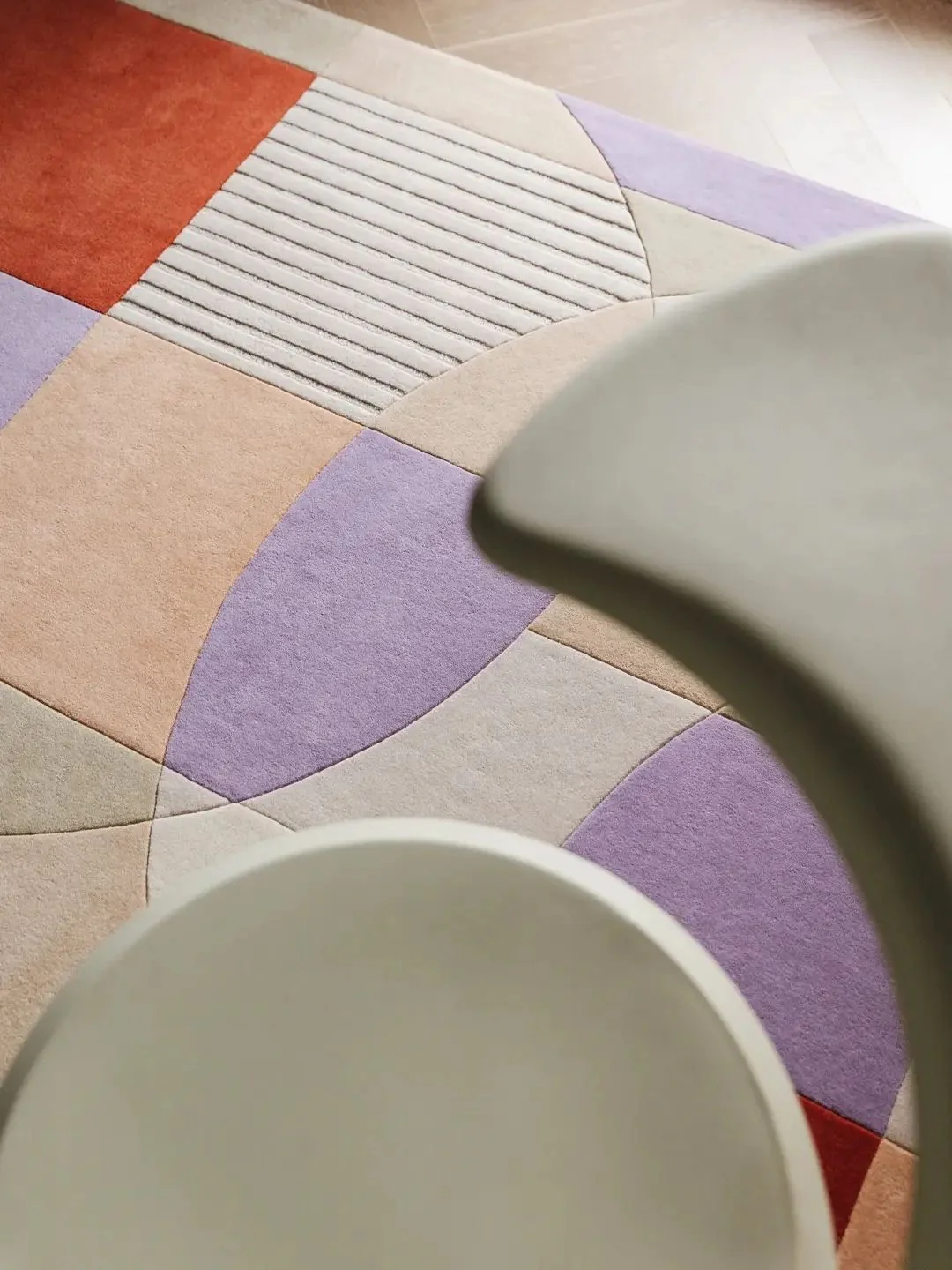 Moderner Wollteppich Multicolor Design - Image 7